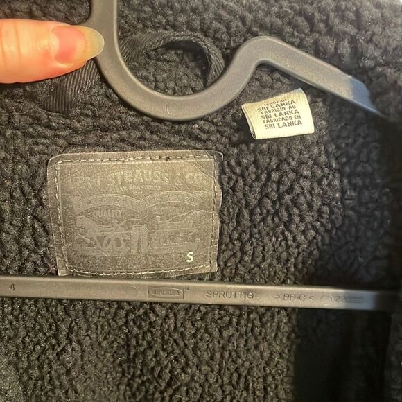 Levi’s Original Trucker Sherpa Jean Jacket Black S - Picture 8 of 9